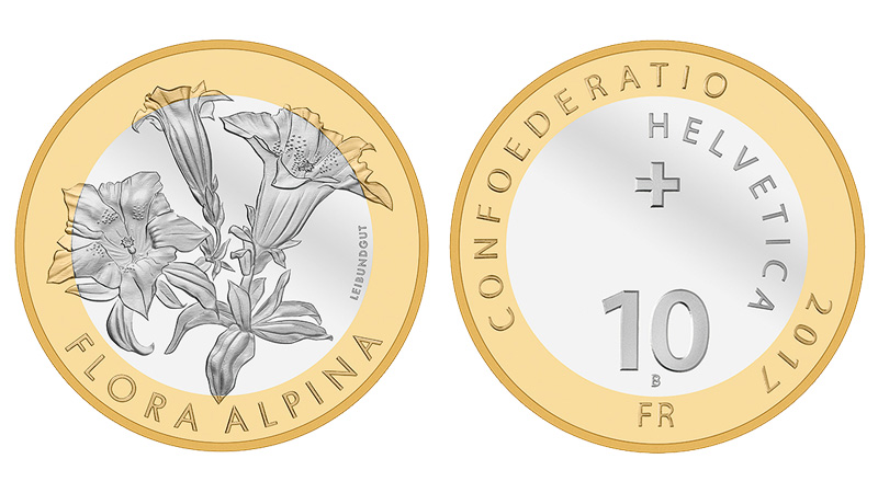 10 Franken Gedenkmünze 2017 Enzian