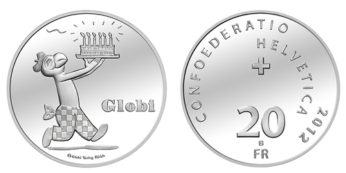 20 Franken Gedenkmünze 2012 Globi