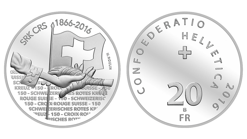 20 Franken Gedenkmünze 2016 SRK